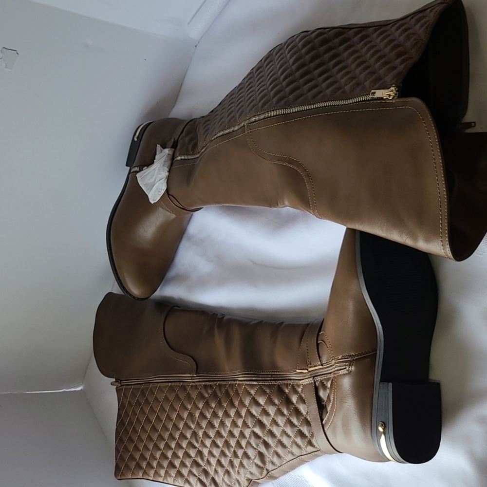 SHOE DAZZEL WOMEN'S GABRIJELA RIDDING BOOTS  SIZE 8 DARK TAUPE